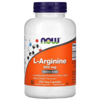 NOW Foods, L-Arginine, 500 mg, 250 Veg Capsules