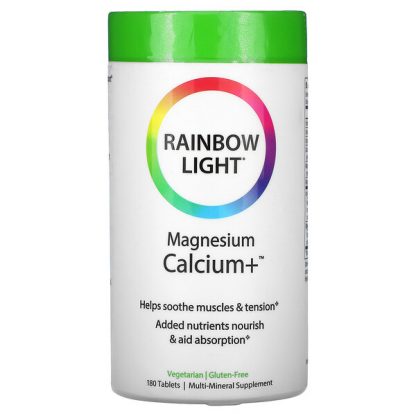 Rainbow Light, Magnesium Calcium+, 180 Tablets