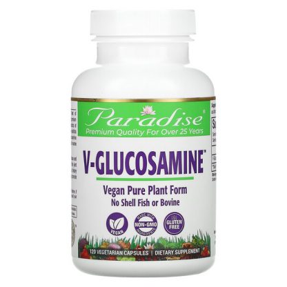 Paradise Herbs, V-Glucosamine, 120 Vegetarian Capsules