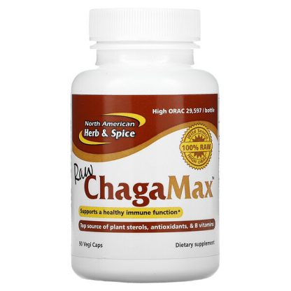 North American Herb & Spice, Raw ChagaMax, 90 Vegi Caps