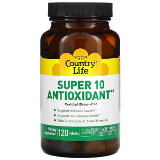 Country Life, Super 10 Antioxidant, 120 Tablets