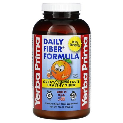 Yerba Prima, Daily Fiber Formula, Orange, 16 oz (453 g)