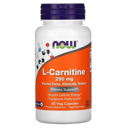 NOW Foods, L-Carnitine, 250 mg, 60 Veg Capsules