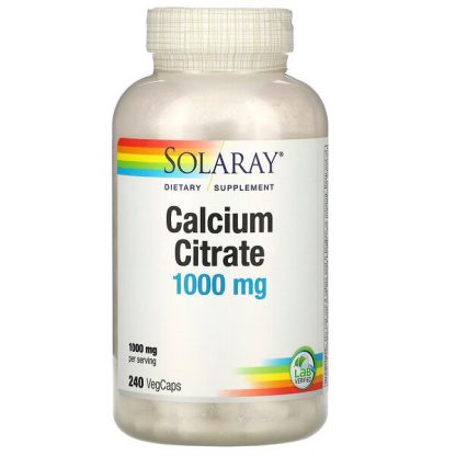 Solaray, Calcium Citrate, 250 mg, 240 VegCaps