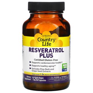 Country Life, Resveratrol Plus, 120 Vegan Capsules