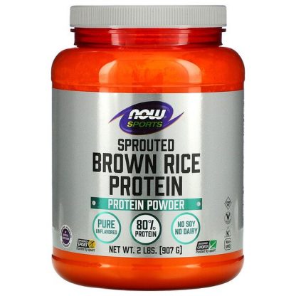 NOW Foods, Sports, Sprouted Brown Rice Protein Powder, Pure Unflavored, 2 lbs (907 g)