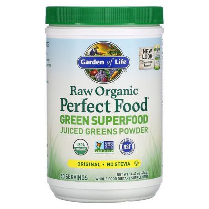 Garden of Life, Raw Organic Perfect Food, Green Superfood, Juiced Greens Powder, Original, 14.6 oz (414 g)