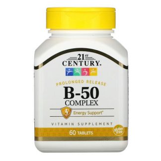 21st Century, B-50 Complex, Prolonged Release, 60 Tablets