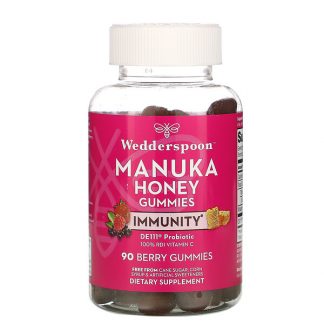 Wedderspoon, Manuka Honey, Immunity Gummies, Berry, 90 Gummies