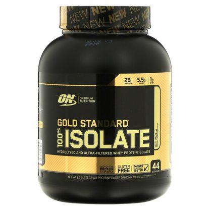 Optimum Nutrition, Gold Standard 100% Isolate, Rich Vanilla, 2.91 lbs (1.32 kg)