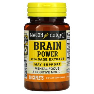 Mason Natural, Brain Power with Sage Extract, 60 Caplets