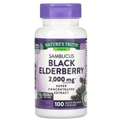 Nature's Truth, Sambucus Black Elderberry, 1,000 mg, 100 Quick Release Capsules