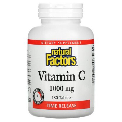 Natural Factors, Vitamin C, Time Release, 1,000 mg, 180 Tablets