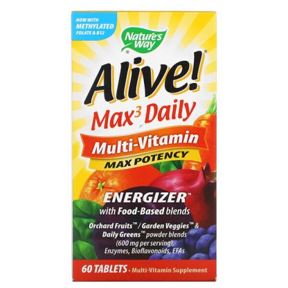 Nature's Way, Alive! Max3 Daily, Multi-Vitamin, 60 Tablets