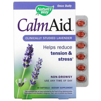 Nature's Way, CalmAid, Clinically Studied Lavender, 30 Softgels