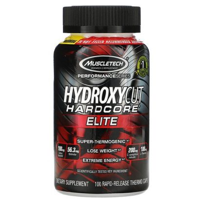 Hydroxycut, Hardcore, Elite, 100 Rapid-Release Thermo Caps