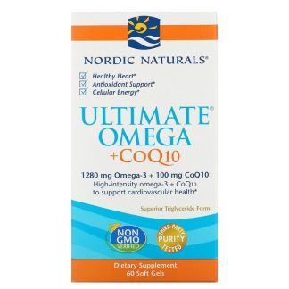 Nordic Naturals, Ultimate Omega + CoQ10, 640 mg, 60 Soft Gels