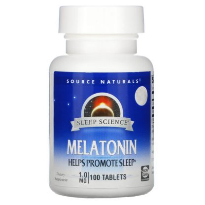 Source Naturals, Sleep Science, Melatonin, 1 mg, 100 Tablets