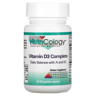 Nutricology, Vitamin D3 Complete, 60 Fish Gelatin Capsules