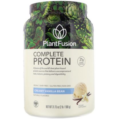 PlantFusion, Complete Protein, Creamy Vanilla Bean, 2 lb (900 g)