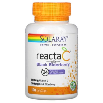 Solaray, Reacta C with Black Elderberry, 120 VegCaps