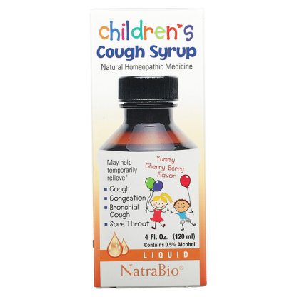 NatraBio, Children's Cough Syrup, Yummy Cherry-Berry , 4 fl oz (120 ml)