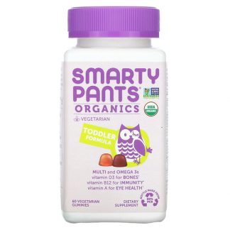 SmartyPants, Organics, Toddler Formula, Cherry and Mixed Berry, 60 Vegetarian Gummies