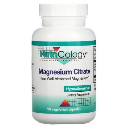 Nutricology, Magnesium Citrate, 90 Vegetarian Capsules