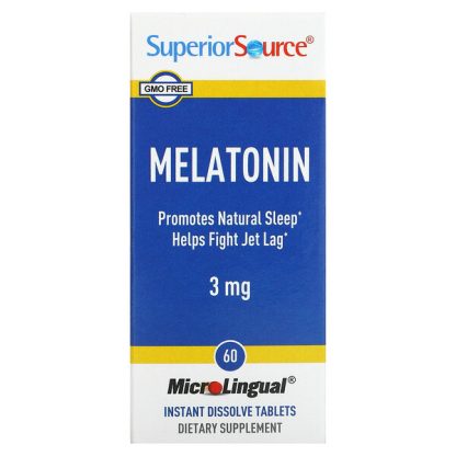 Superior Source, Melatonin, 3 mg, 60 MicroLingual Instant Dissolve Tablets