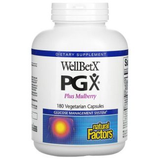 Natural Factors, WellBetX PGX, Plus Mulberry, 180 Vegetarian Capsules