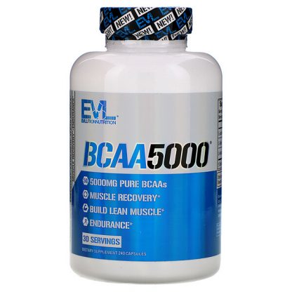 EVLution Nutrition, BCAA5000, 240 Capsules