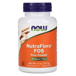 NOW Foods, NutraFlora FOS, Pure Powder, 4 oz (113 g)