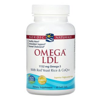 Nordic Naturals, Omega LDL With Red Yeast Rice and CoQ10, 384 mg, 60 Soft Gels