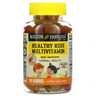 Mason Natural, Healthy Kids Multivitamin, Pineapple Orange Strawberry Flavors, 100 Gummies