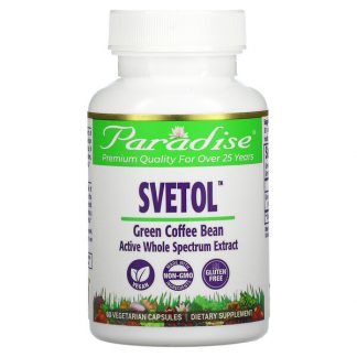 Paradise Herbs, Svetol, Green Coffee Bean, 60 Vegetarian Capsules