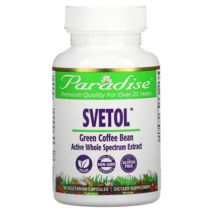 Paradise Herbs, Svetol, Green Coffee Bean, 60 Vegetarian Capsules