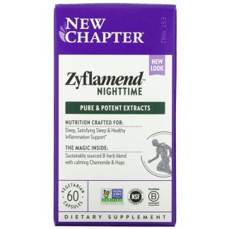 New Chapter, Zyflamend Nighttime, 60 Vegetarian Capsules