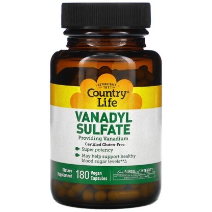 Country Life, Vanadyl Sulfate, 180 Vegan Capsules