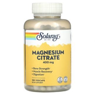 Solaray, Magnesium Citrate, 133 mg, 180 VegCaps