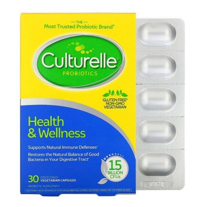 Culturelle, Probiotics, Health & Wellness, 15 Billion CFUs, 30 Once Daily Vegetarian Capsules