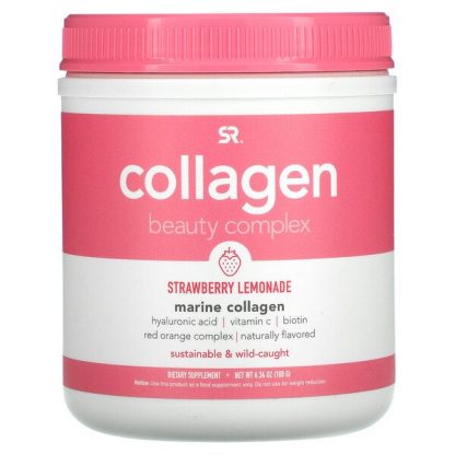 Sports Research, Collagen Beauty Complex, Marine Collagen, Strawberry Lemonade, 6.34 oz (180 g)