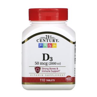 21st Century, Vitamin D3, 50 mcg (2,000 IU), 110 Tablets