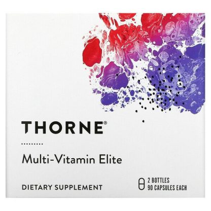 Thorne Research, Multi-Vitamin Elite, A.M. & P.M., 2 Bottles, 90 Capsules Each