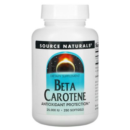 Source Naturals, Beta Carotene, 25,000 IU, 250 Softgels