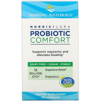 Nordic Naturals, Nordic Flora Probiotic, Comfort, 15 Billion CFU, 30 Capsules