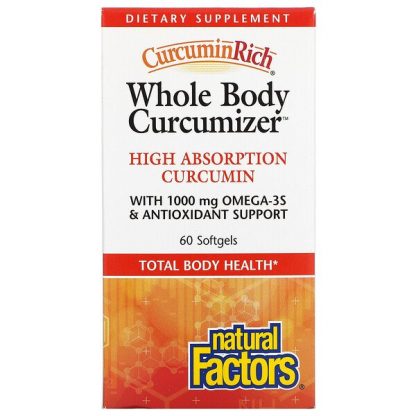 Natural Factors, CurcuminRich, Whole Body Curcumizer, 60 Softgels