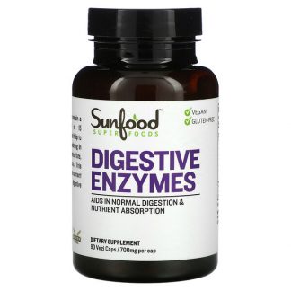 Sunfood, Digestive Enzymes, 700 mg, 90 Vegi Caps