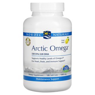 Nordic Naturals, Arctic Omega, Lemon, 1,000 mg, 180 Soft Gels