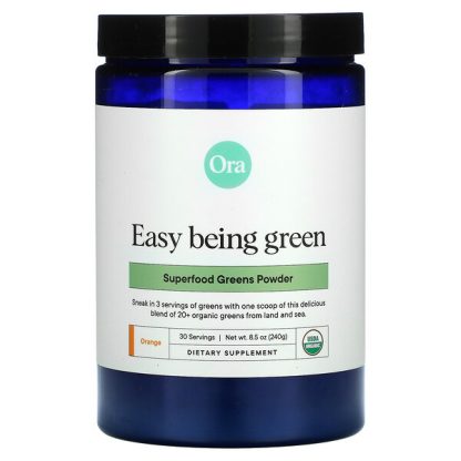 Ora, Easy Being Green, Superfood Greens Powder, Orange, 8.5 (240 g)