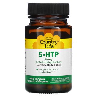 Country Life, 5-HTP, 50 mg, 50 Vegan Capsules